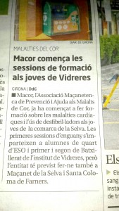 "MACOR comença les sessions de formació als joves de Vidreres"